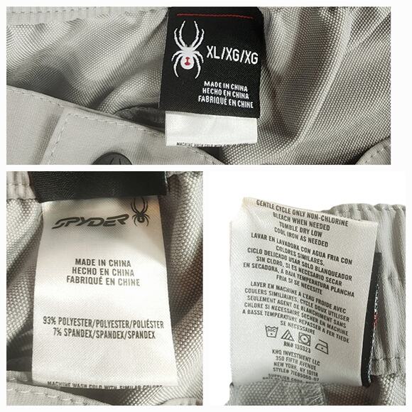 Spyder XL Mens Performance Jogger Pants Gray Zip Close Stretch Polyester Pockets - Picture 7 of 10